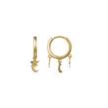 Luxenter 925 sterling silver earrings with an 18-carat yellow gold finish - Saifily