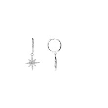 Luxenter 925 Sterling Silver Earrings with Brilliant-Cut Zirconia, rhodium-plated - Lapai