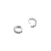 Luxenter 925 sterling silver earrings with rhodium finish - Ledis
