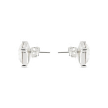 Luxenter earrings with brilliant-cut cubic zirconia, silver finish - Rindel