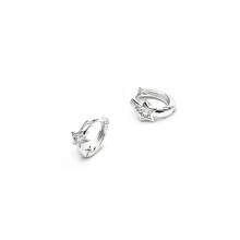 Luxenter earrings with silver finish and brilliant zirconia - Ktyu