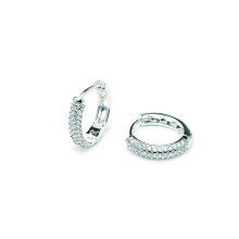 Luxenter earrings with brilliant-cut cubic zirconia in a silver finish - Thian