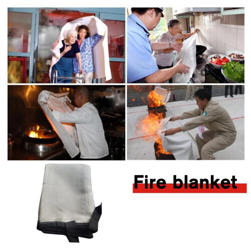 Brandfilt för nödfall med snabbkoppling 1m x 1m 1