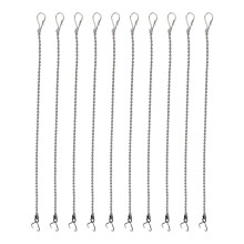 10Pcs Stainless Steels Lift Chain with Hook & Rings-11255