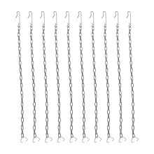 10Pcs Stainless Steels Lift Chain with Hook & Rings Toilet-0330