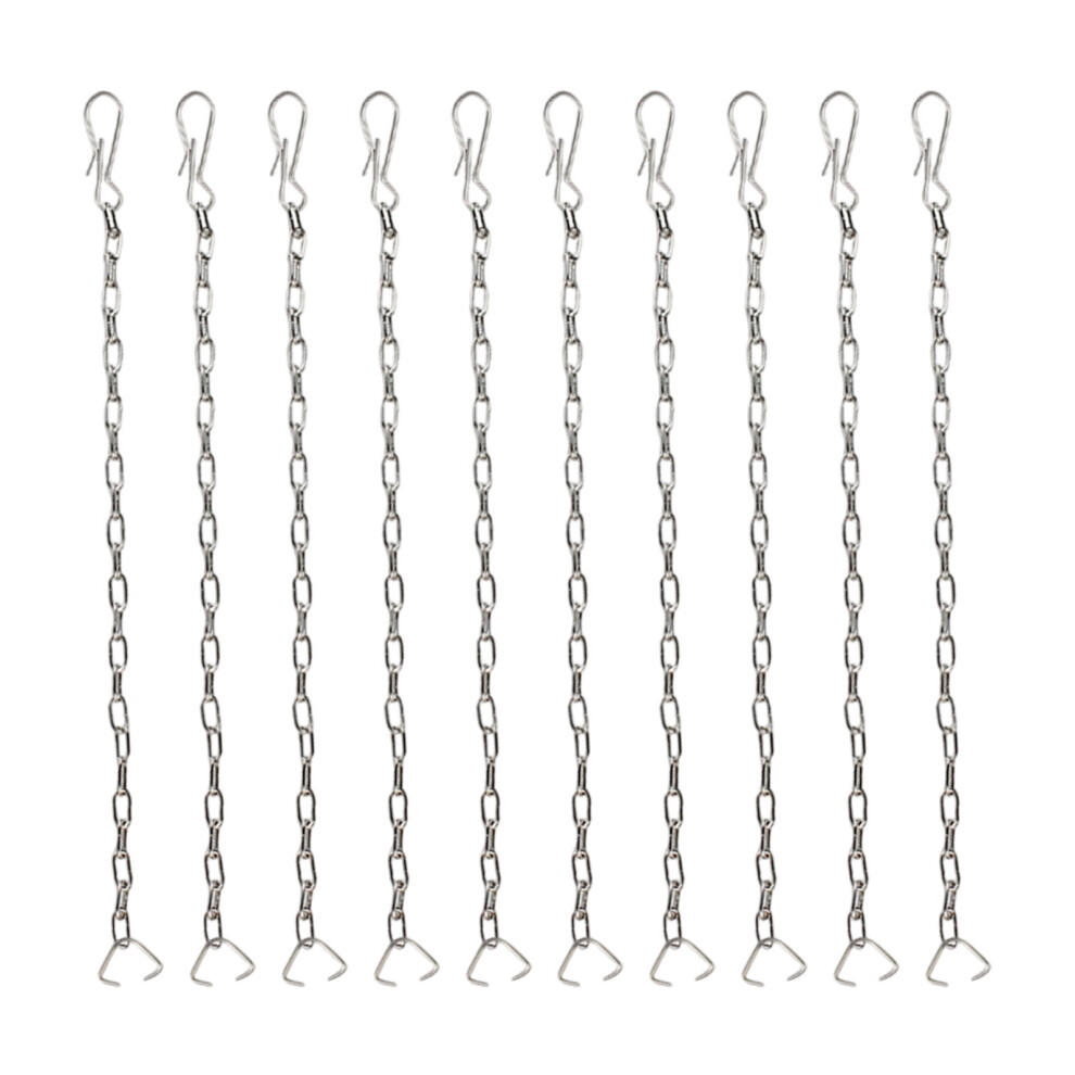 10Pcs Replacement Adjustable Toilet Flapper Chain With-0225 7754003957924