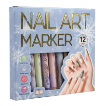 12 Color Waterproof Art Marker 0.5mm Fine Tip-metallic color