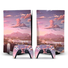 (M) New Vinyl Sticker For PS5 Accessories Decal Protective Skin for PlayStation 5 Disk Edition Console and 2 Controllers