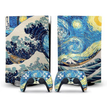 (N) New Vinyl Sticker For PS5 Accessories Decal Protective Skin for PlayStation 5 Disk Edition Console and 2 Controllers