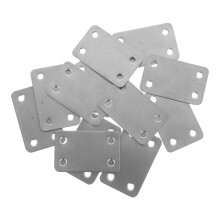 Uchwyt meblowy drewniany, metalowy, płaski, prosty, 12 szt.