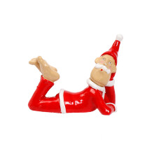 Skurriler Weihnachtsmann aus Harz, Statue, Figur, Heimbüro,-A