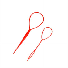 Set di strumenti per trecce DESIGNICE, rosso (2 pezzi)