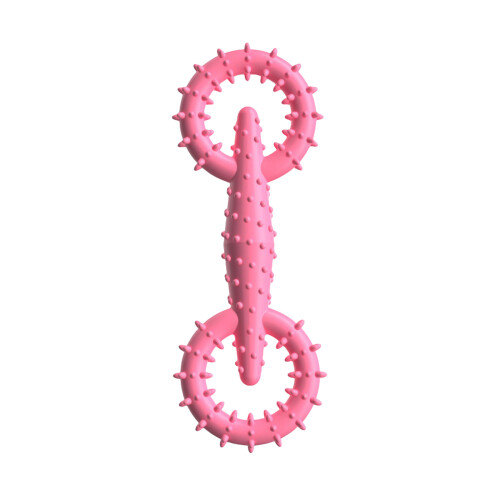 Jouet de dentition indestructible pour chien,-Rose rouge