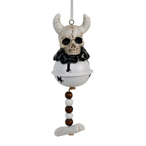 Horror Theme Devil Skull Hanging Bells Ornament Resins-Cow head
