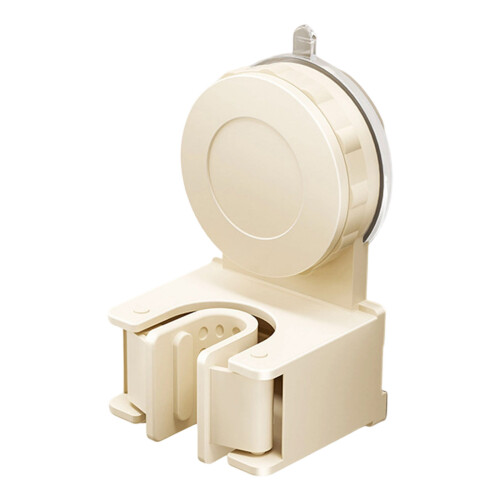Strong Suction Cup Broom Holder Wall Mounted Bathroom-Creamy