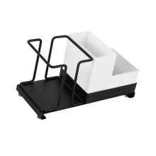 Beverage Packet Holder with Multiple Compartments Steel-Black
