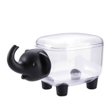 Cotton Swab Box Leakproof Clear Housing Sanitary Storage-Black