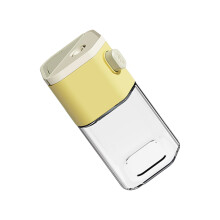 Decoratieve glazen kruidendispenser met portiecontrole en-Geel