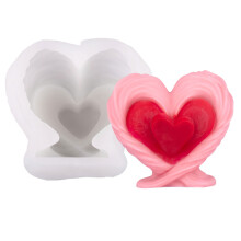 Moule en Silicone en forme de cœur, pour mariage,-Amour A