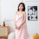 Spa Look Breathable Bath Towel Wrap-Red and white stripe 7