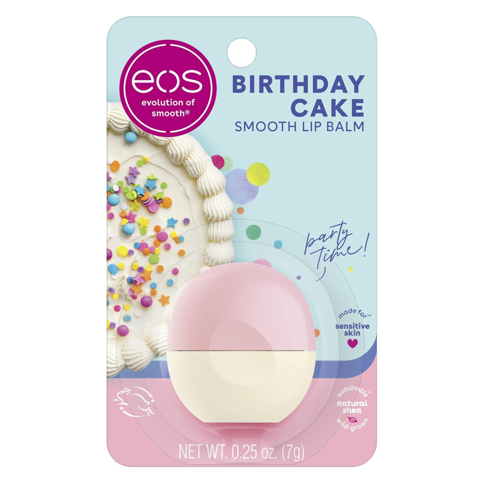 Eos Natural Shea Lip Balm- Birthday Cake, 0.25 Oz