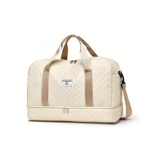 1PC Lightweight Argyle Pattern Luggage Bag, Large Capacity Travel Duffle Bag, Portable Overnight Bag