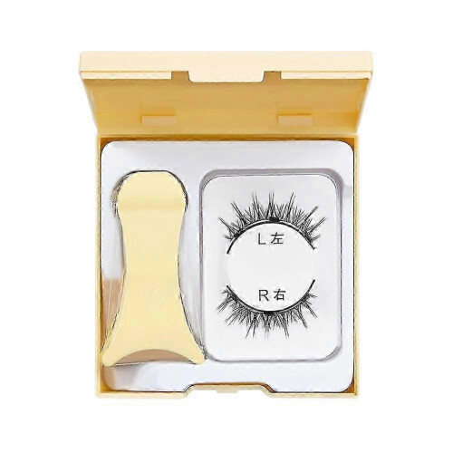 (B) False Eyelashes Natural-Looking Lashes Breathable Long-Lasting Reusable
