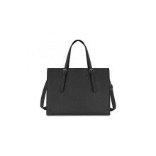 Laptop Bags for Women 15.6 inch Large Leather Tote Bag Ladies Laptop Handbag Computer School Shoulder Bag Business Work Bag Black