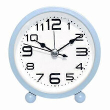 (blue) Alarm Clocks Bedside Silent Non Ticking Table Clock With Large Display