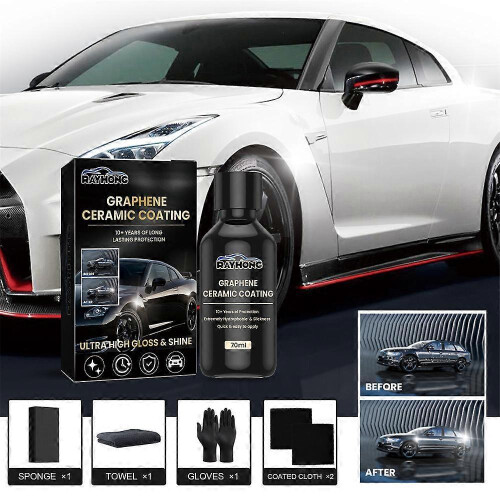 2Pcs Car Graphene Ceramic Coating Long Lasting Protection High Gloss & Shine 70ml 1