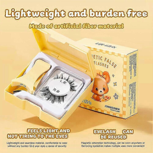 (A) False Eyelashes Natural-Looking Lashes Breathable Long-Lasting Reusable 2