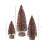 Silver Glitter Oval Artificial Christmas Tree 5 7 9 Inch 5