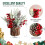 Mini Artificial Christmas Tree Decorations Red 4