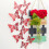 Valentine's Day Red Bowknot Butterfly Stickers 3D Double 4