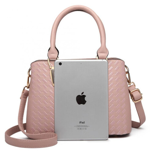 (Pink) Women's Zip Top Multiway Bag 1