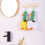 Serviette à main en chenille à motif de canard,-Jaune 3