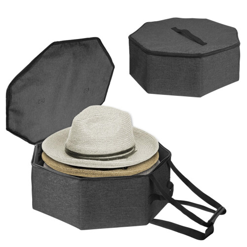 Ventilated Hat Storage Bag Foldable Caps Holder-Light Grey 2