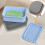 Water Resistant Soap Organizers With Nonslip Base Draining-Blue 2