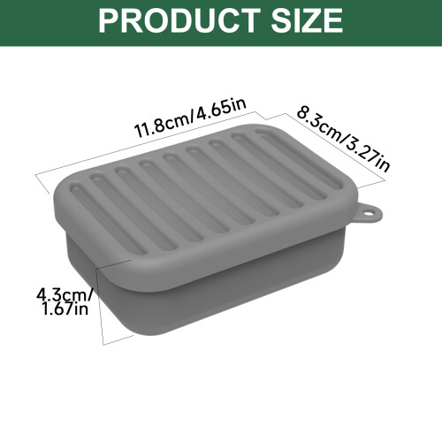 Water Resistant Soap Organizers With Nonslip Base Draining-Blue 2