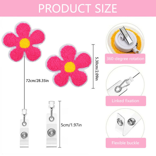 Reusable Toweling Embroidery Patches Secure Fasteners-Style G 1