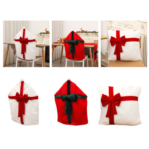 Housse de chaise lavable de noël, décorations de tabourets de-2 2