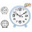(blue) Alarm Clocks Bedside Silent Non Ticking Table Clock With Large Display 4