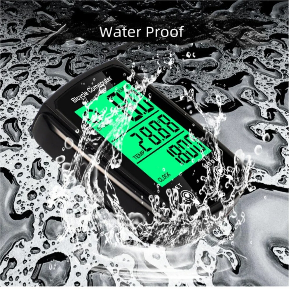 Bicycle Computer Wired Speedometer Bike USB Luminous LCD Rechargeable Odometer for Road Mountain Bike Cycling Speed Counter