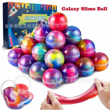 Valentine Slime Party Favors,24-Pack Galaxy Slime Balls, Stretchy, Non-Sticky, Mess-Free for Kids, Stress Relief Toys, Party Favors, and Classroom Rew