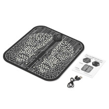(black boxed) Home Electric Foot Massager for Pain Relief Blood Circulation EMS Acupoints Stimulation Foot Massage Mat Foot Muscle Relaxation