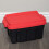 Samuel Alexander 11L Black and Red Small Keter Tuff Stackable Storage Box with Lid and Carry Handles 1