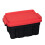 Samuel Alexander 11L Black and Red Small Keter Tuff Stackable Storage Box with Lid and Carry Handles 8
