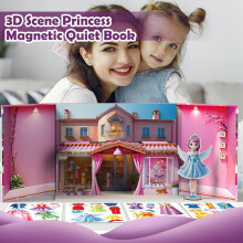 Magnetiske papirdukker for jenter, prinsesse-utkledningssett