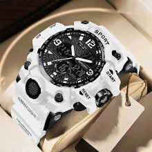 (White) SMAEL Mens Waterproof Watch Sport Military Analog Quartz Digital Wrist Watches~