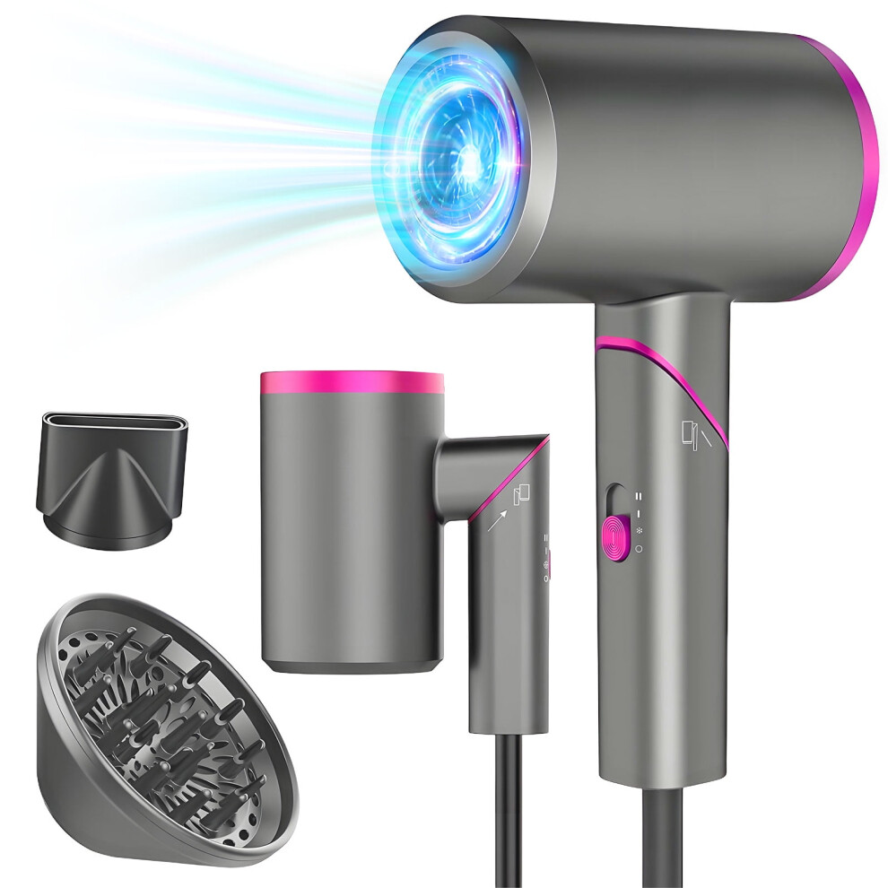 1800W Ionic Hair Dryer with Diffuser & Concentrator